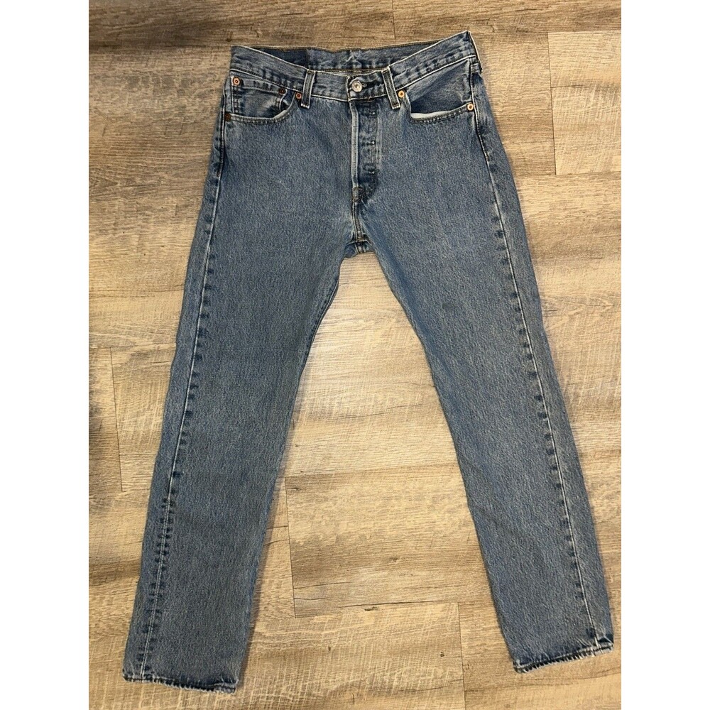 VTG Levi's 501 Men's Denim Jeans W29 L30 Medium Wash Straight Leg Button Fly